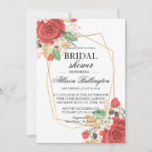 Rode roos herfst Vrijgezellenfeest Kaart (Voorkant)