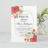 Rode roos herfst Vrijgezellenfeest Kaart (Staand voorkant)