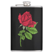 Rode roos heupfles (Voorkant)