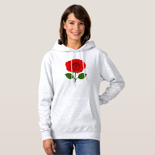 Rode Roos Hoodie (Voorkant volledig)