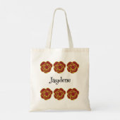 Rode Roos Hou van jezelf Tote Bag (Achterkant)