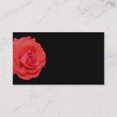 Rode roos in bloem Visitekaartje (Achterkant)