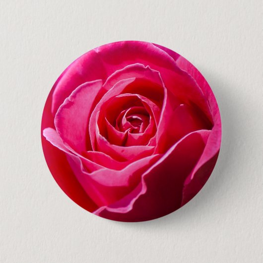 Rode roos in een tuin ronde button 5,7 cm (Voorkant)