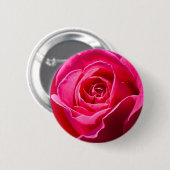Rode roos in een tuin ronde button 5,7 cm (Voorkant /achterkant)