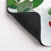 rode roos in sneeuw muismat (Hoek)