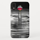 rode roos in waterdruppelaar Case-Mate iPhone case (Achterkant)