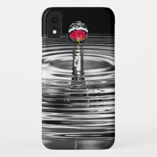 rode roos in waterdruppelaar Case-Mate iPhone case