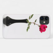 rode roos in zwarte vaas Case-Mate iPhone case (Achterkant (horizontaal))