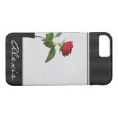 rode roos in zwarte vaas Case-Mate iPhone case (Achterkant (Horizontaal))