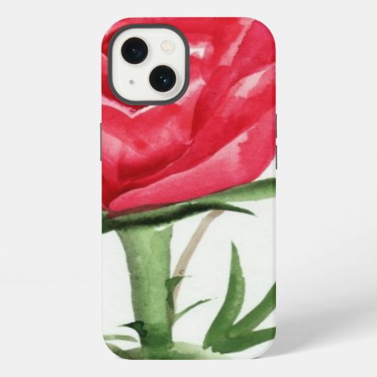 Rode Roos iPhone Hoesje (Achterkant)