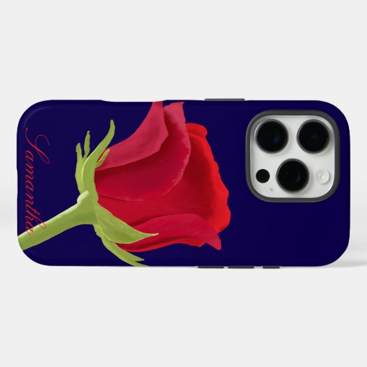 rode roos iPhone / iPad hoesje (Achterkant (horizontaal))