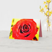 Rode Roos Kaart (Gele Bloem)