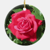 Rode Roos Keramisch Ornament (Achterkant)
