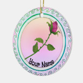Rode Roos Keramisch Ornament (Links)