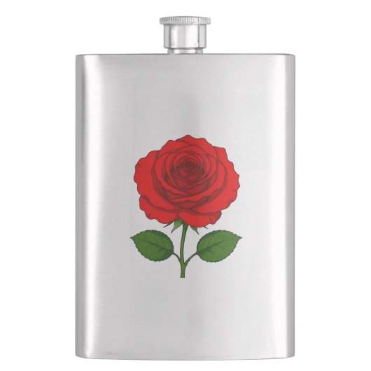 Rode Roos Klassieke Fles Flacon (Voorkant)