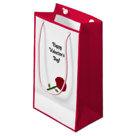 Rode roos klein cadeauzakje