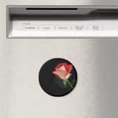 Rode roos koelkast magneet (Insitu (Vaatwasser))