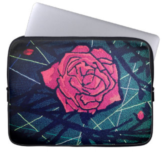Rode roos laptop sleeve