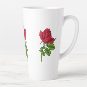 Rode roos latte mok
