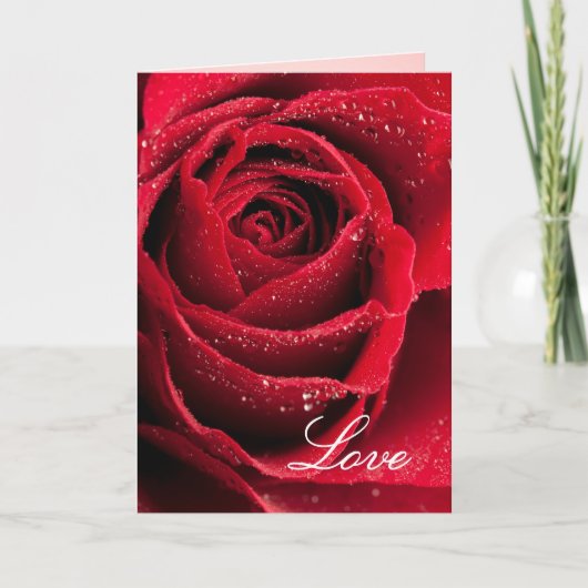 Rode Roos Liefde Relatie Vriendschappen Algemeen G Kaart (Voorkant)