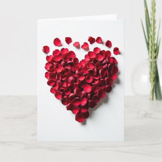 Rode Roos Liefdes Hart Kaart (Voorkant)