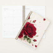 Rode Roos Liefdesbriefjes Romantische Bloemige Pla Planner (Display)
