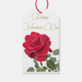 Rode roos - liefdessymbool - Gepersonaliseerde Val Cadeaulabel (Achterkant)