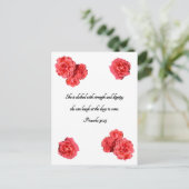 Rode Roos Lijst Bijbelvers Spreuken 31:25 Briefkaart (Staand voorkant)