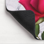 Rode Roos Marmer Modern Glam Bloem Bloem Muismat (Hoek)