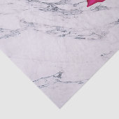 Rode Roos Marmer Modern Glam Bruidsfeestparty Tissuepapier (Detail)