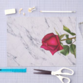 Rode Roos Marmer Modern Glam Bruidsfeestparty Tissuepapier (Craft)