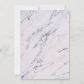 Rode Roos Marmer Moderne Glam Bruiloftsdouche Kaart (Achterkant)