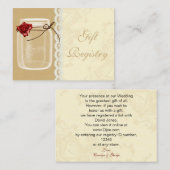 rode roos mason pot Gift register Kaarten (Voorkant / Achterkant)