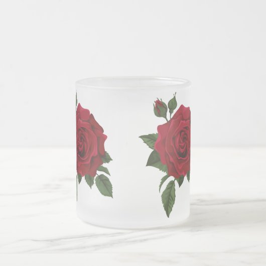 Rode Roos Matglas Koffiemok (Center)