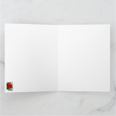 Rode Roos met Dauw Druppels Kaart (Binnen)