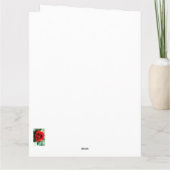 Rode Roos met Dauw Druppels Kaart (Achterkant)