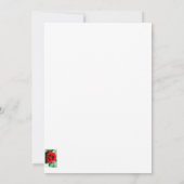 Rode Roos met Dauwdruppels Kaart (Achterkant)