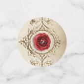 Rode roos met diamant confetti (Kleine voorkant)