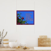 Rode roos met een citaat van Louie Armstrong Poster (Keuken)