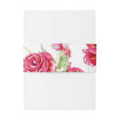 Rode roos met een witte achtergrondafdrukuitnodigi uitnodigingen wikkel (Achterkant Voorbeeld)