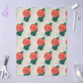 Rode Roos met Groene Bladeren Tissuepapier (Craft)
