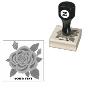 Rode Roos met Knoppen Rubber Stempel (Gestempeld)