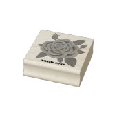 Rode Roos met Knoppen Rubber Stempel (Stempel)