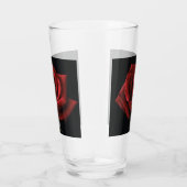 Rode roos met kussen glas (Rechts)