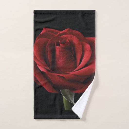 Rode roos met kussen handdoek (Handdoek)