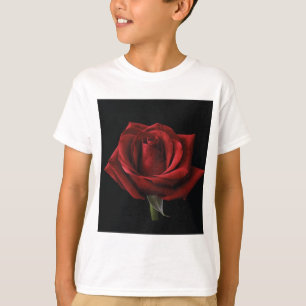 Rode roos met kussen t-shirt