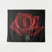 Rode roos met kussen wandkleed (Voorkant (horizontaal))