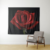 Rode roos met kussen wandkleed (In Situ (horizontaal))