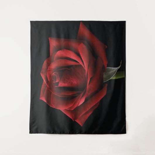 Rode roos met kussen wandkleed (Voorkant)