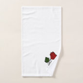Rode Roos met Naam Bad Handdoek (Handdoek)